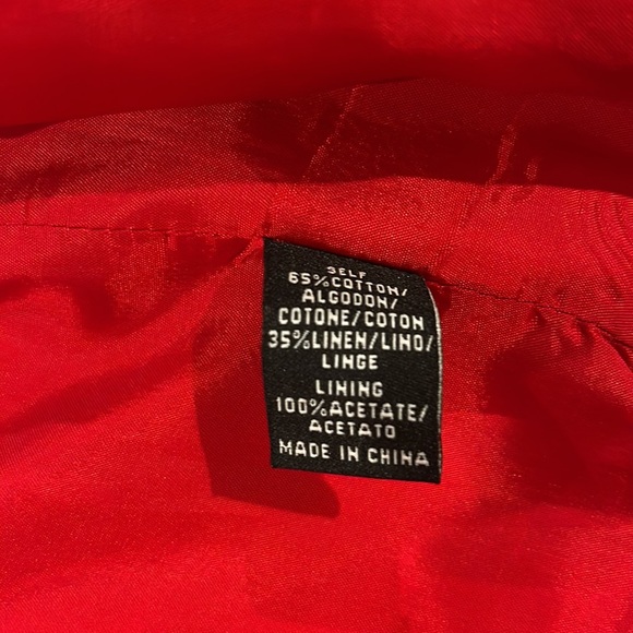 Tibi woman Red Crop Jacket, 3/4 Sleeves in good condition - Picture 8 of 8